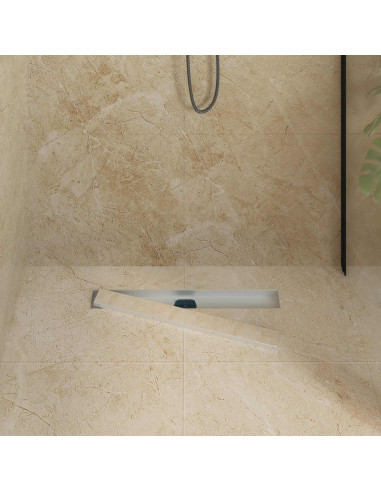 Scarico doccia 2-in-1 con sifone a 360° Argento 60 cm