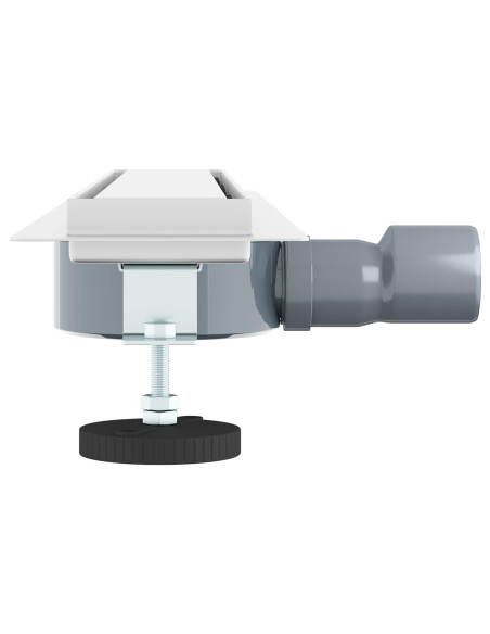 Scarico doccia 2-in-1 con sifone a 360° Argento 60 cm