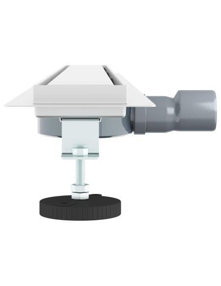 Scarico doccia 2-in-1 con sifone a 360° Argento 90 cm