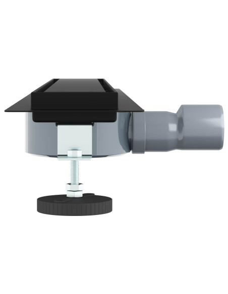 Scarico doccia 2-in-1 con sifone a 360° Nero 60 cm