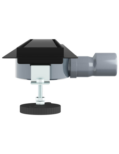 Scarico doccia 2-in-1 con sifone a 360° Nero 70 cm