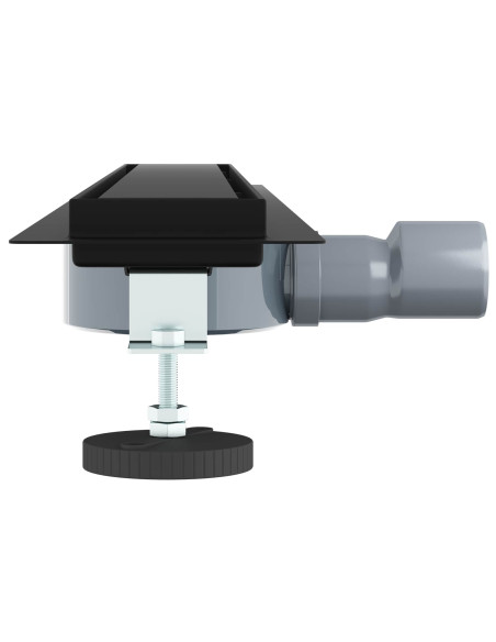 Scarico doccia 2-in-1 con sifone a 360° Nero 70 cm