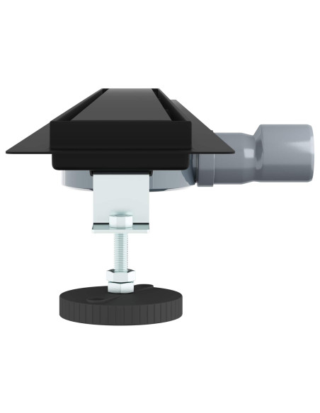 Scarico doccia 2-in-1 con sifone a 360° Nero 100 cm