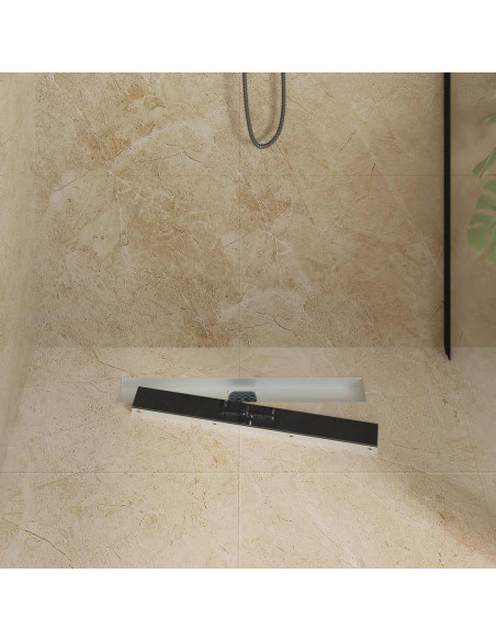 Scarico doccia con copertura in vetro e sifone a 360° 60 cm