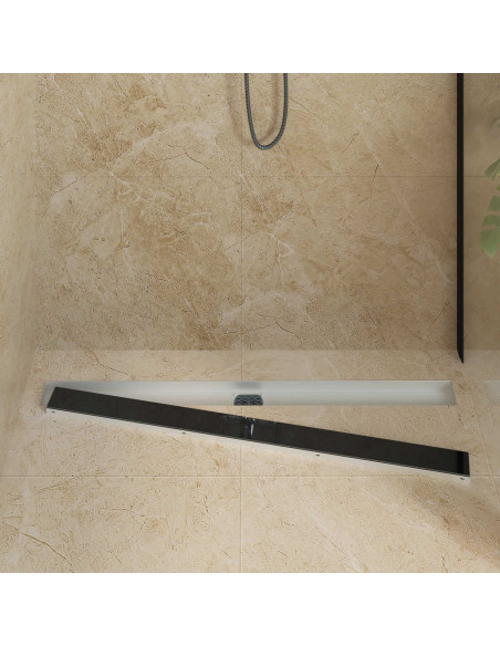 Scarico doccia con copertura in vetro e sifone a 360° 100 cm