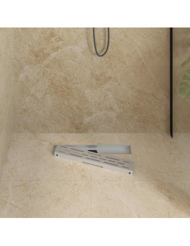 Scarico doccia con copertura in vetro e sifone a 360° 50 cm