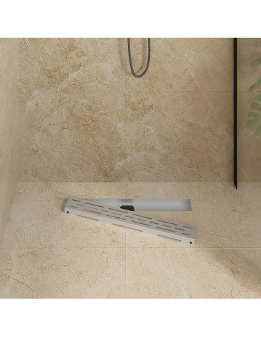 Scarico doccia con copertura in vetro e sifone a 360° 60 cm