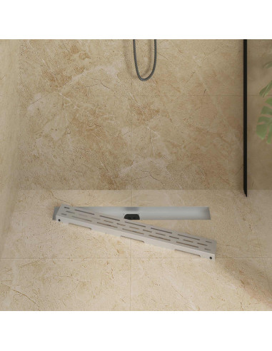 Scarico doccia con copertura in vetro e sifone a 360° 70 cm