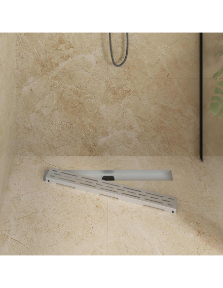 Scarico doccia con copertura in vetro e sifone a 360° 70 cm