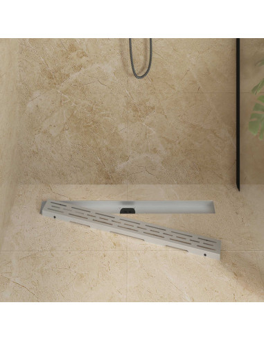 Scarico doccia con copertura in vetro e sifone a 360° 80 cm