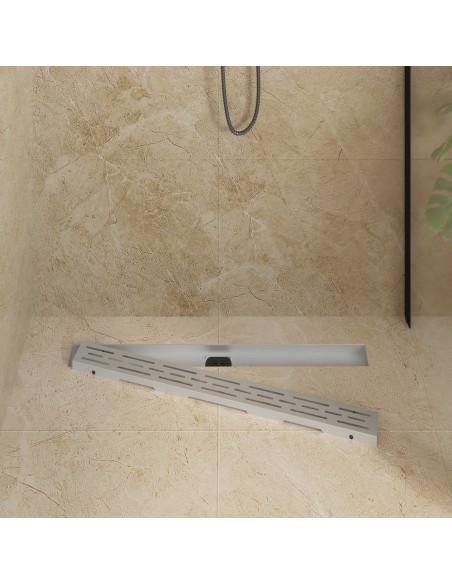 Scarico doccia con copertura in vetro e sifone a 360° 80 cm