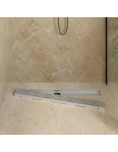 Scarico doccia con copertura in vetro e sifone a 360° 90 cm