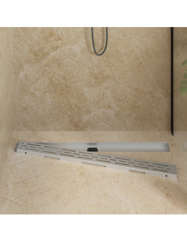 Scarico doccia con copertura in vetro e sifone a 360° 100 cm