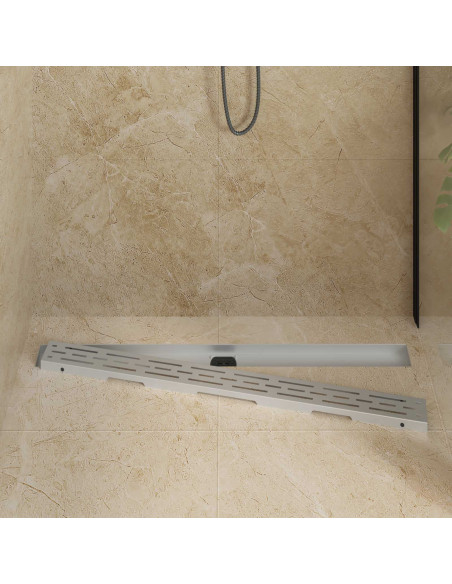 Scarico doccia con copertura in vetro e sifone a 360° 100 cm