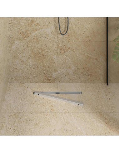 Scolascale per doccia a 360° con modello slim Argento 50 cm