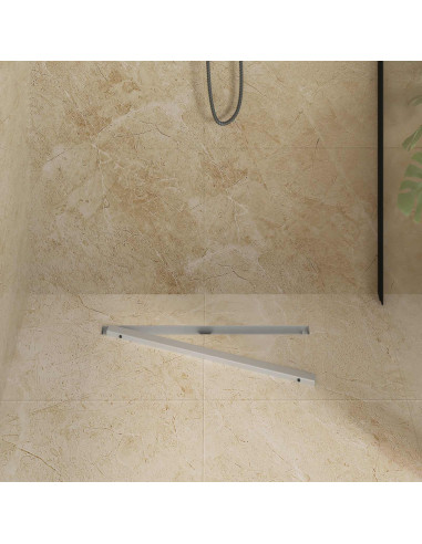 Scolascale per doccia a 360° con modello slim Argento 60 cm