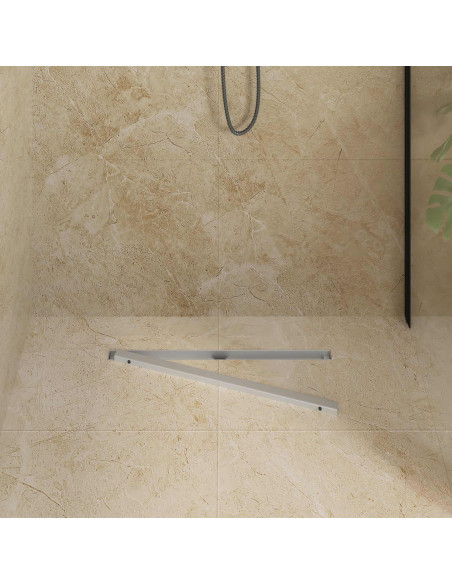 Scolascale per doccia a 360° con modello slim Argento 60 cm