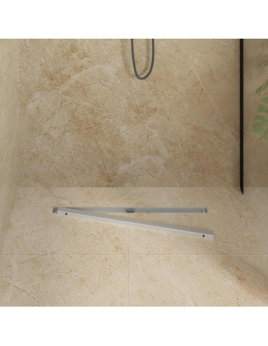 Scolascale per doccia a 360° con modello slim Argento 70 cm