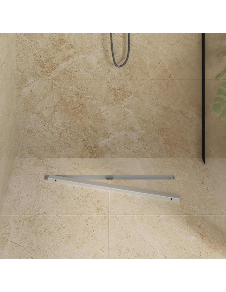 Scolascale per doccia a 360° con modello slim Argento 70 cm