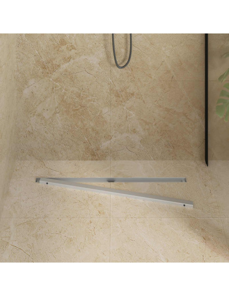 Scolascale per doccia a 360° con modello slim Argento 80 cm