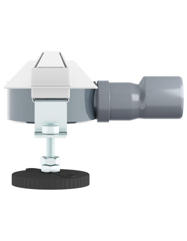 Scolascale per doccia a 360° con modello slim Argento 80 cm