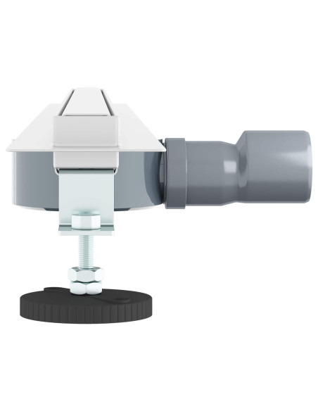 Scolascale per doccia a 360° con modello slim Argento 80 cm