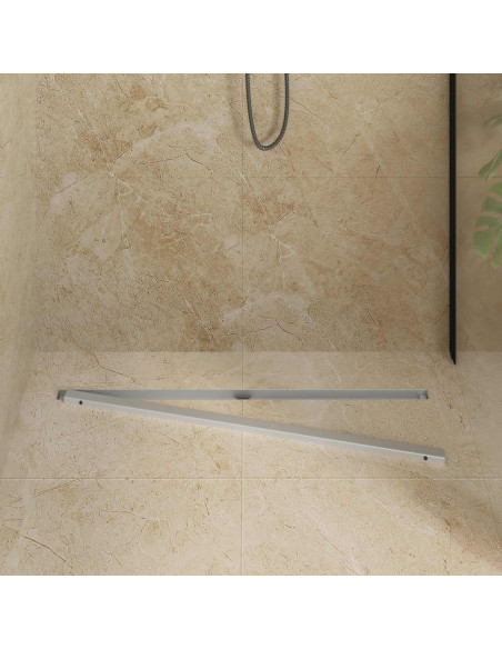 Scolascale per doccia a 360° con modello slim Argento 90 cm