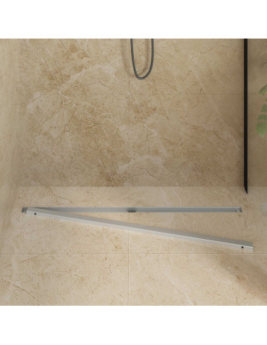 Scolascale per doccia a 360° con modello slim Argento 100 cm