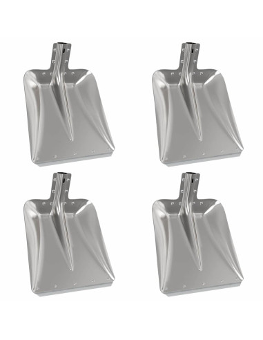 Testa di Pala 4 pcs Argento 45 x 38 cm Alluminio