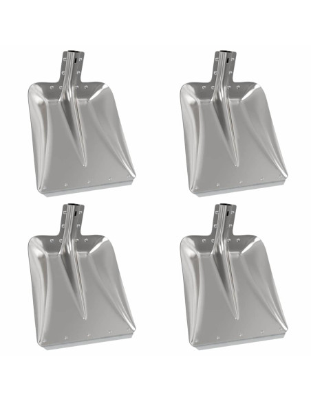 Testa di Pala 4 pcs Argento 45 x 38 cm Alluminio