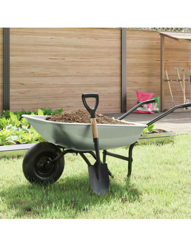 Pala Nero 68,5 cm Acciaio Rivestito e Legno Massiccio