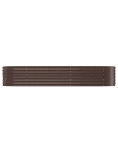 Letto Giardino Acciaio Zincato 396x100x68 cm Marrone