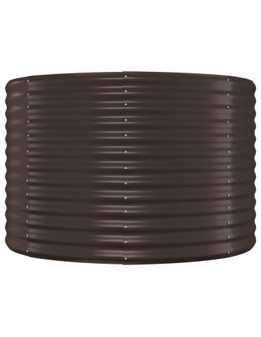 Letto Giardino Acciaio Zincato 396x100x68 cm Marrone