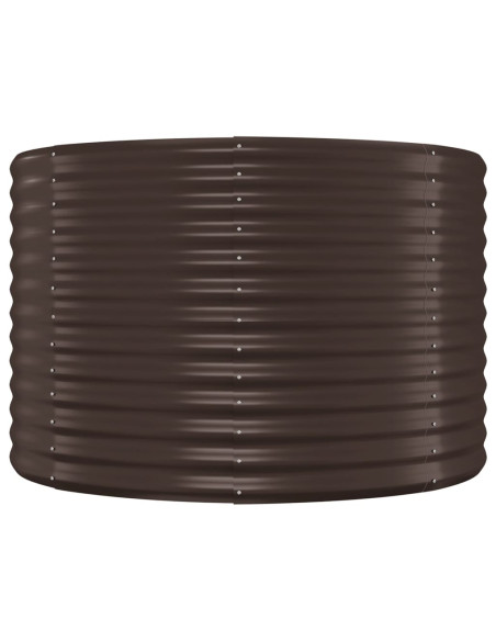 Letto Giardino Acciaio Zincato 396x100x68 cm Marrone