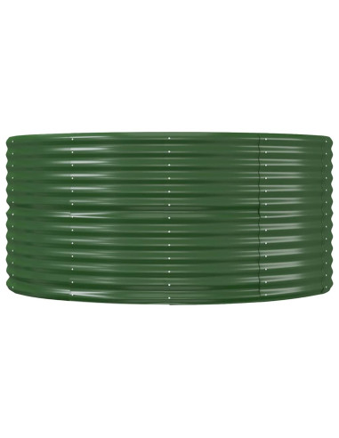 Letto Giardino Acciaio Zincato 291x140x68 cm Verde