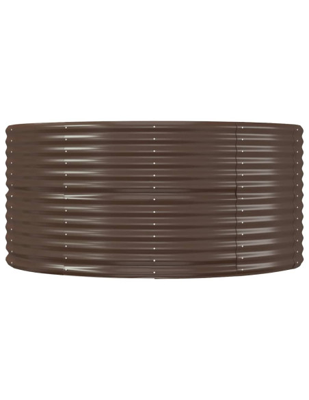 Letto Giardino Acciaio Zincato 367x140x68 cm Marrone