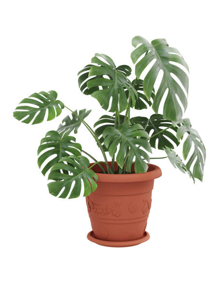 Vasi per Piante 24 pcs Rosso Mattone Ø 26 x 21.5 cm Plastica