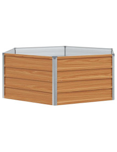 Letto rialzato da giardino Aspetto legno 129 x 129 x 45 cm 2