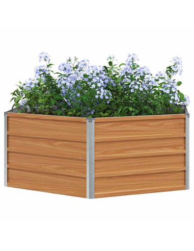 Letto rialzato da giardino Aspetto legno 129 x 129 x 45 cm