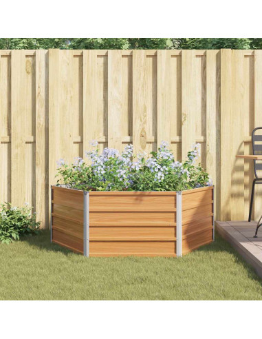 Letto rialzato da giardino Aspetto legno 129 x 129 x 45 cm