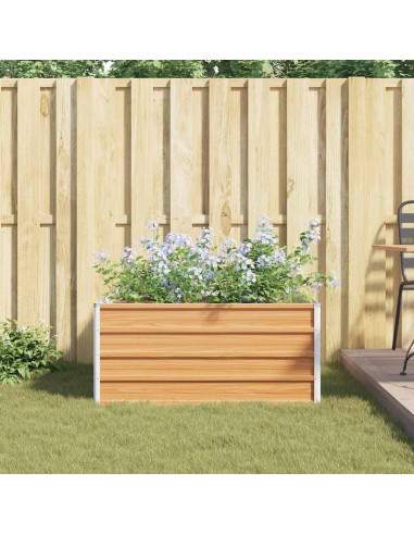 Letto rialzato da giardino Marrone Chiaro 100 x 100 x 45 cm