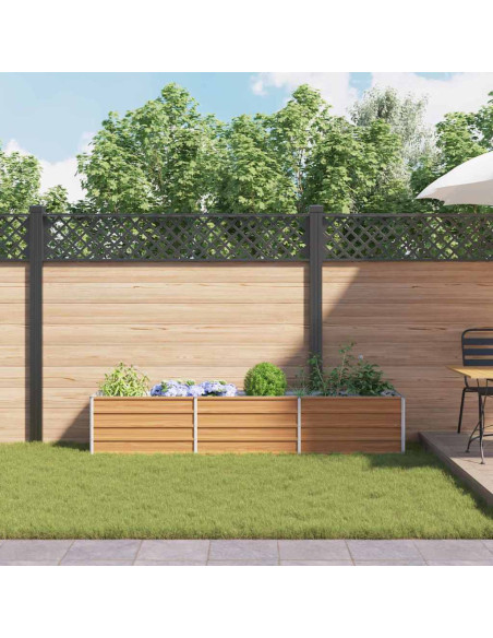 Letto rialzato da giardino Marrone Chiaro 240 x 40 x 45 cm