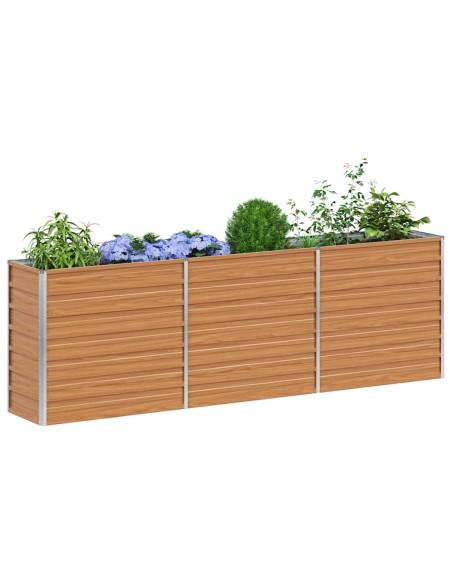 Letto rialzato da giardino Marrone Chiaro 240 x 40 x 77 cm