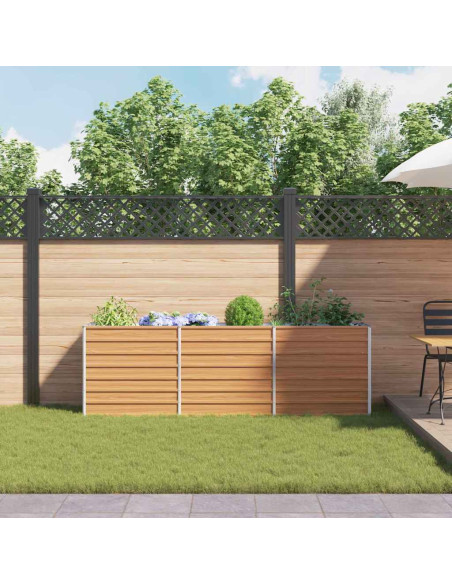 Letto rialzato da giardino Marrone Chiaro 240 x 40 x 77 cm