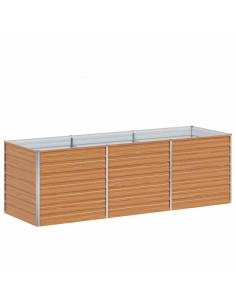 Letto rialzato da giardino Marrone Chiaro 240 x 80 x 77 cm 2
