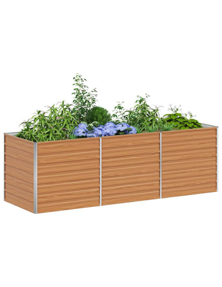 Letto rialzato da giardino Marrone Chiaro 240 x 80 x 77 cm