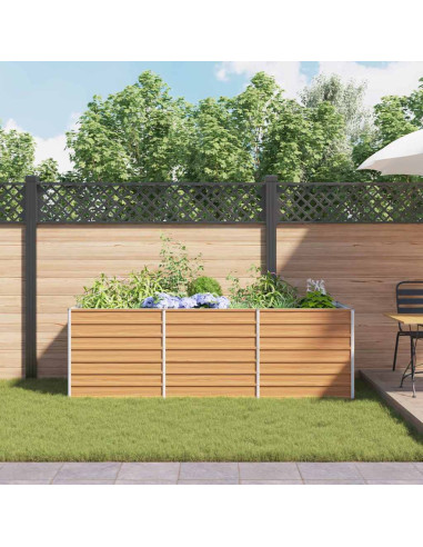 Letto rialzato da giardino Marrone Chiaro 240 x 80 x 77 cm