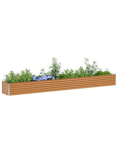 Letto rialzato da giardino 390 x 50 x 36 cm Acciaio zincato