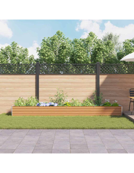 Letto rialzato da giardino 390 x 50 x 36 cm Acciaio zincato