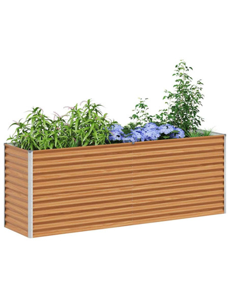 Letto rialzato da giardino 195 x 50 x 68 cm Acciaio zincato